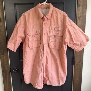 Fishing Shirt Rugged Earth Outfitters Performance Mens L Salmon Vented Outdoors